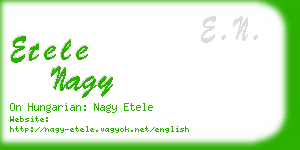 etele nagy business card